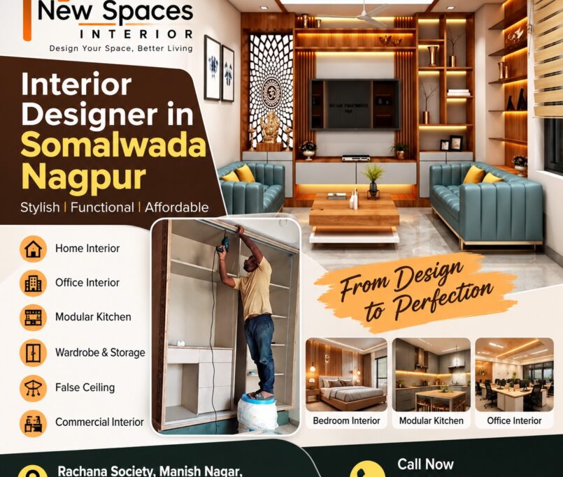 Living Room Interior Design Harihar Nagar in Nagpur